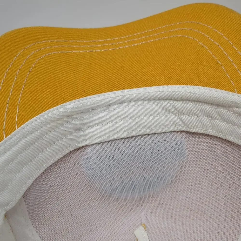 Cruel Denim Trucker Hat Yellow One Size Mesh Back Contrast Stitching Snapback